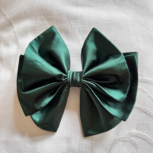 Limited Edition Emerald Satin Bow