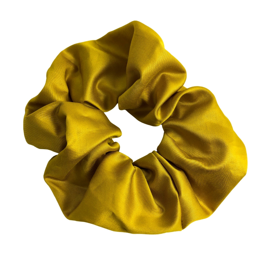 Large Yellow Bamboo Silk Scrunchie