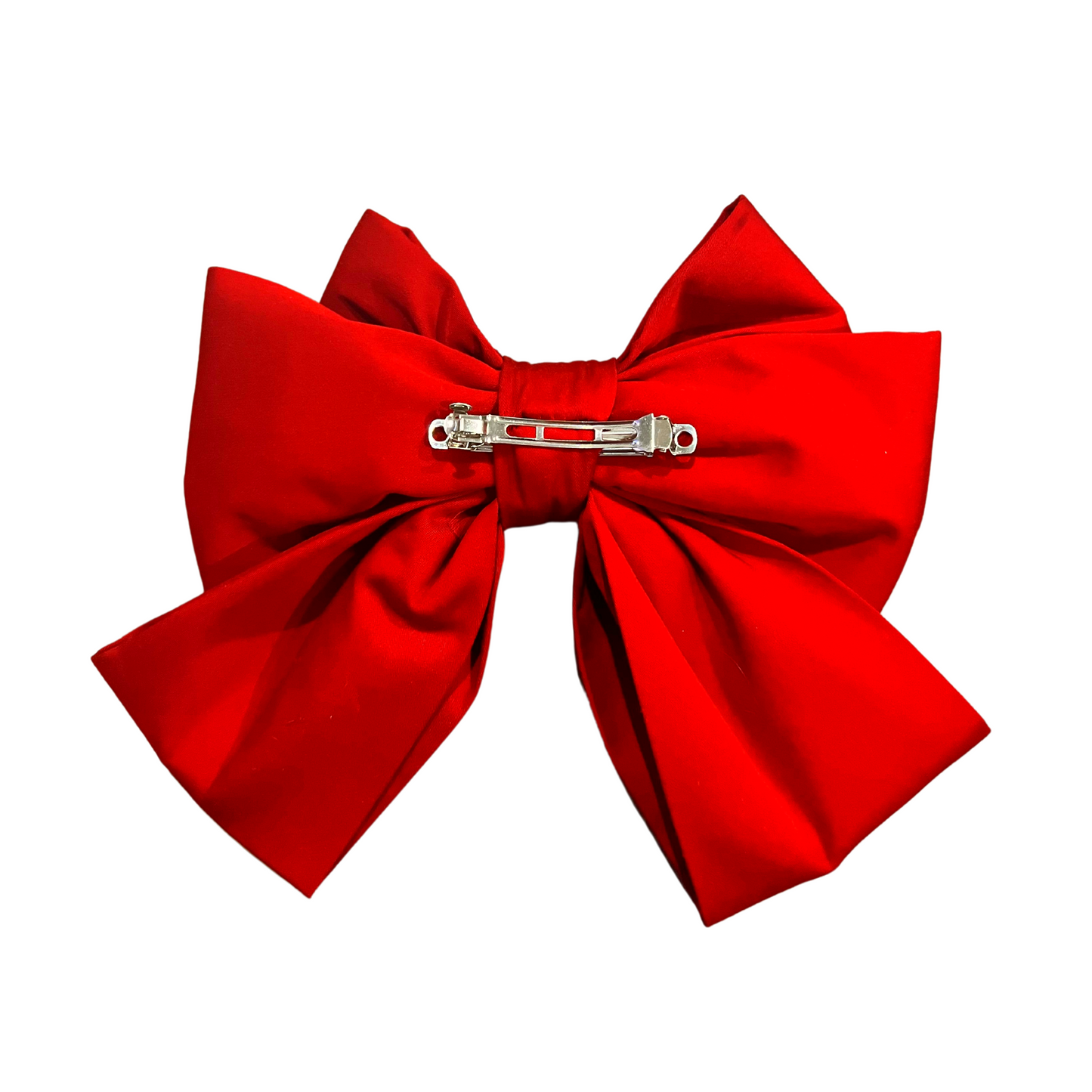 Oversized Red Bamboo Silk Bow
