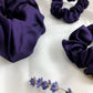 Large Purple Bamboo Silk Scrunchie