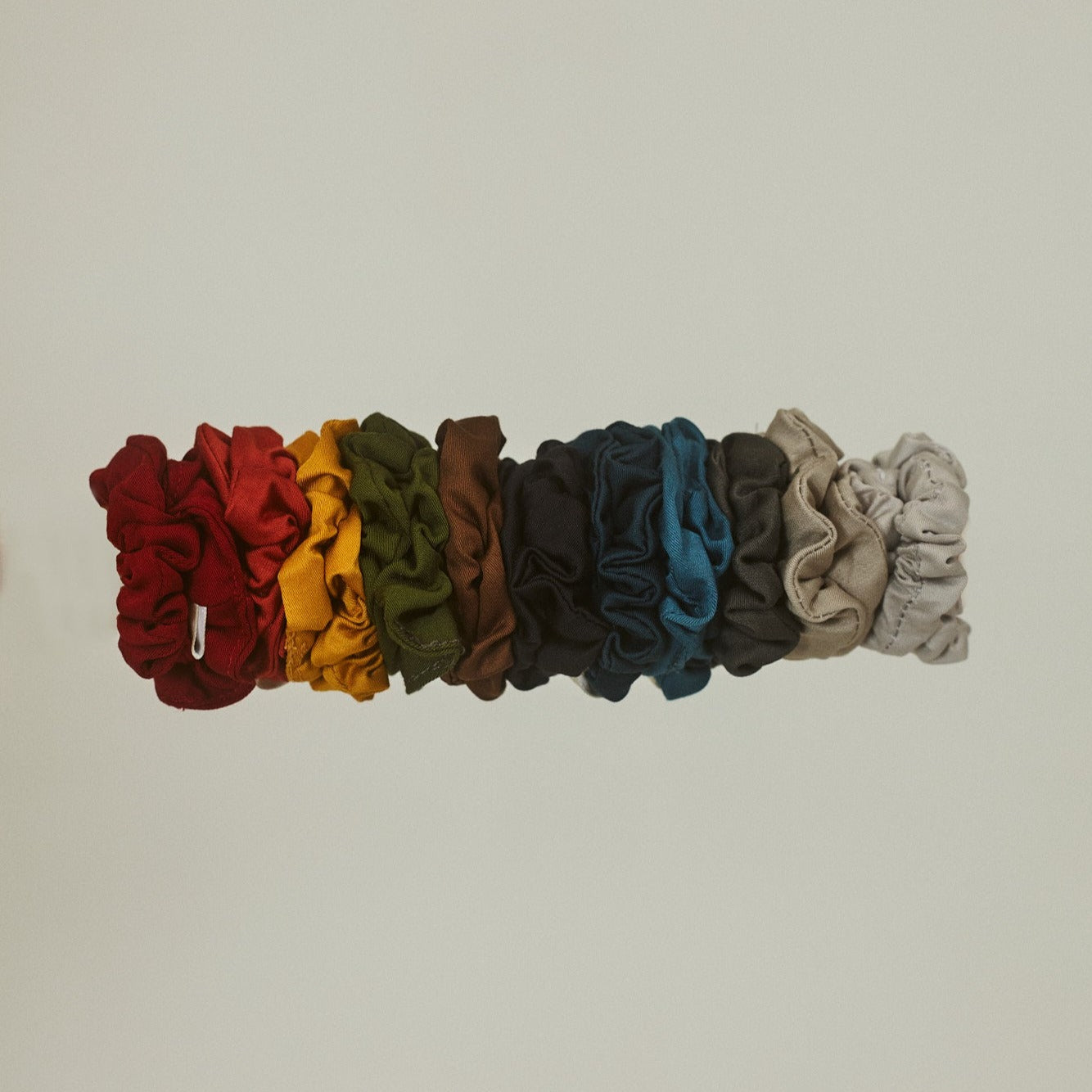2 Pack Bamboo Silk Skinny Scrunchies - 11 Colour Options Available