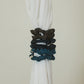 Pack of 6 Bamboo Silk Skinny Scrunchies in charcoal grey and 2 shades of blue